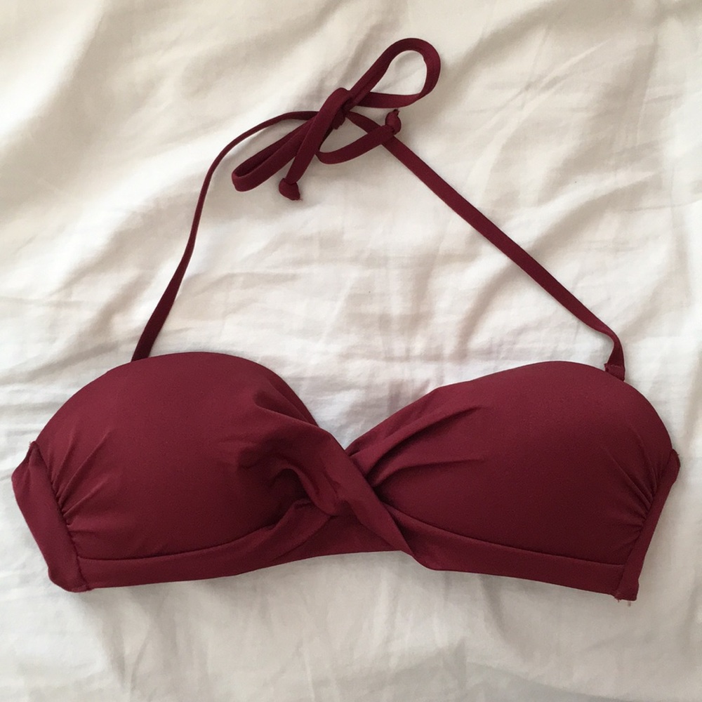 Burgundy bikini top
